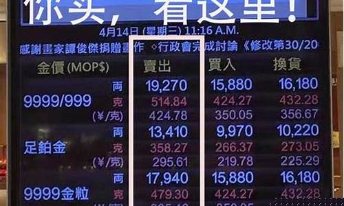 价价格多少一克_澳门金价对比大陆金价
