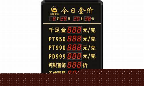 金价屏电子金价屏_今日金价显示屏