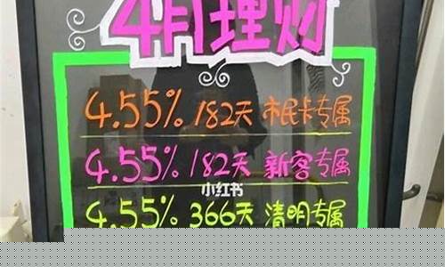 银行荧光板海报_银行黑板报荧光金价