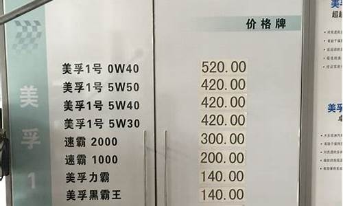 西北机油价格表最新消息_西北机油价格表最新