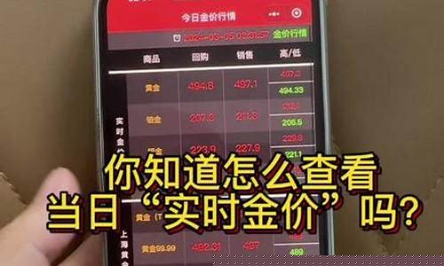 哪里能查实时金价_在哪可以看到实时金价