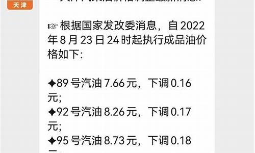 天津油价调整2022_天津油价调整最新消息92号