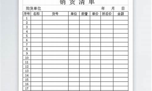 销货清单五金价格_五金建材销货清单