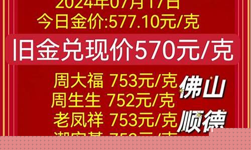 佛山市顺德这边金价_佛山金价多少钱一克