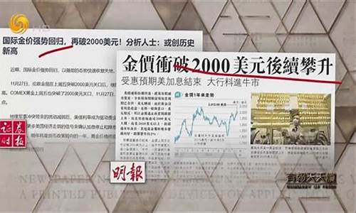 金价冲破千九的历史_金价历史新高