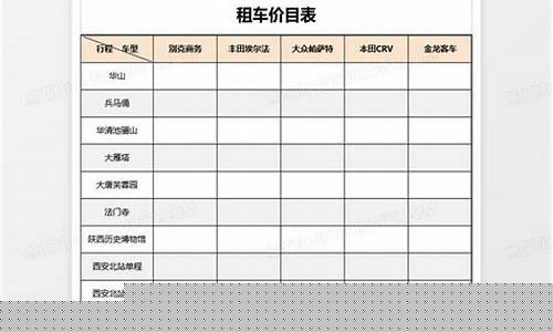 企业租车协议合同范本_企业租车免押金价位表