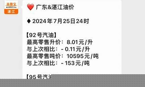 湛江最新油价表格查询_湛江最新油价表格