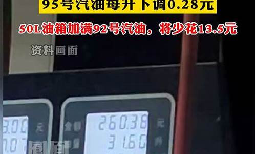 今晚油价下调多少钱_今晚油价下调92号