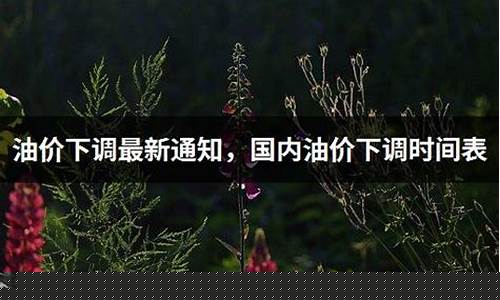 通知油价下调的说说_油价下跌通知