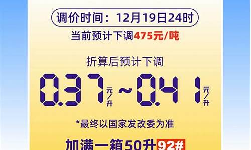 今年油价最大降价多少钱_今年油价最大降价