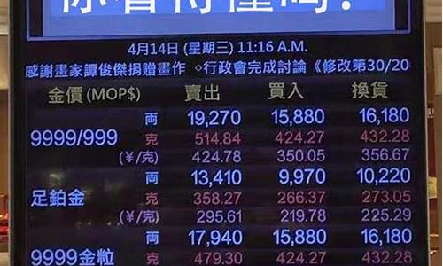 澳门金价按克卖吗_现在澳门的黄金多少钱一克